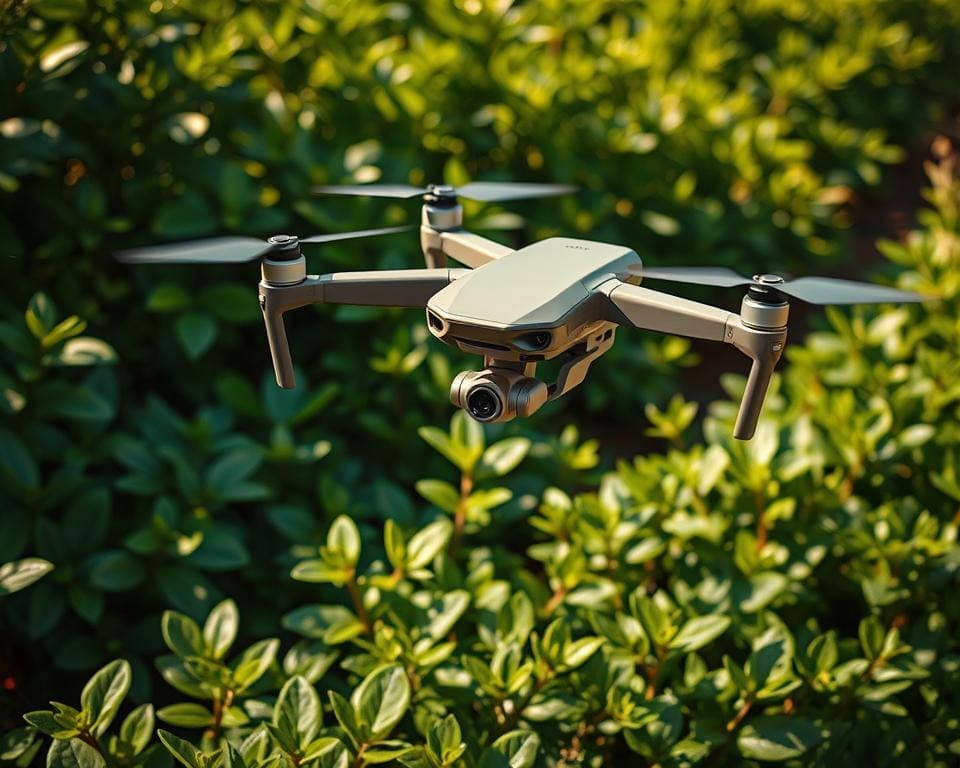 How does a garden drone help with plant health?
