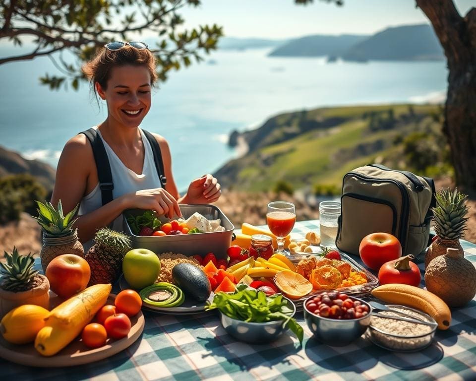 How can you maintain healthy eating while travelling?