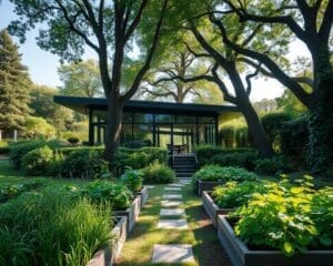 What are the benefits of a sustainable garden house?