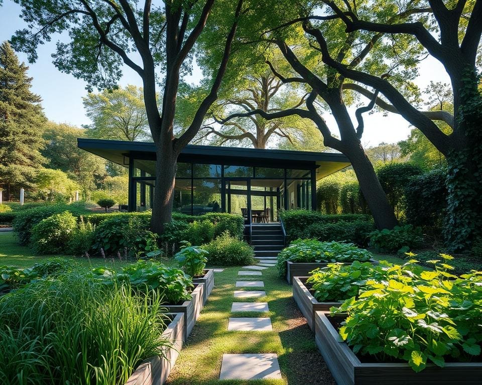 What are the benefits of a sustainable garden house?