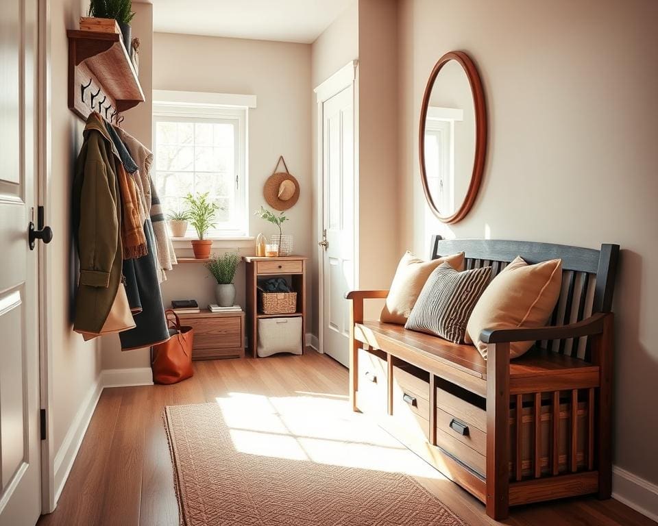 How do you organize a small entryway smartly?