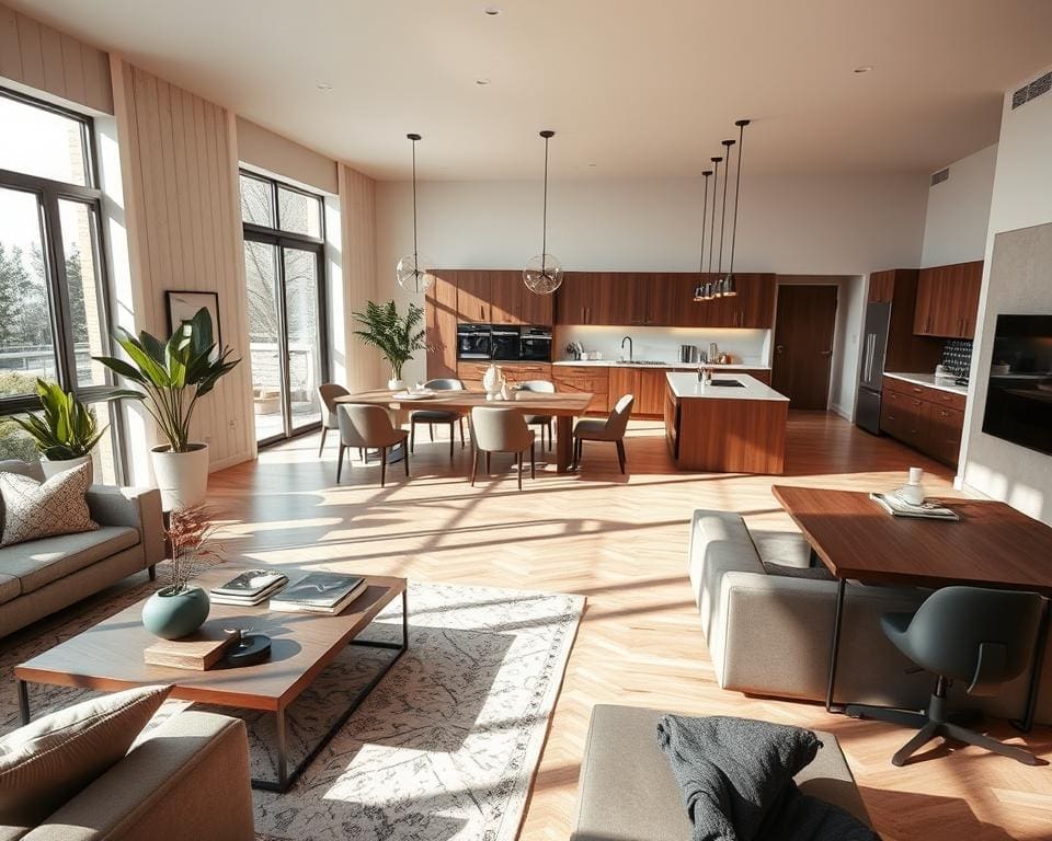 What layout works best for open-plan homes?