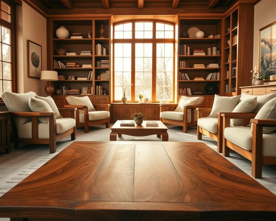 What makes wooden furniture timeless and warm?