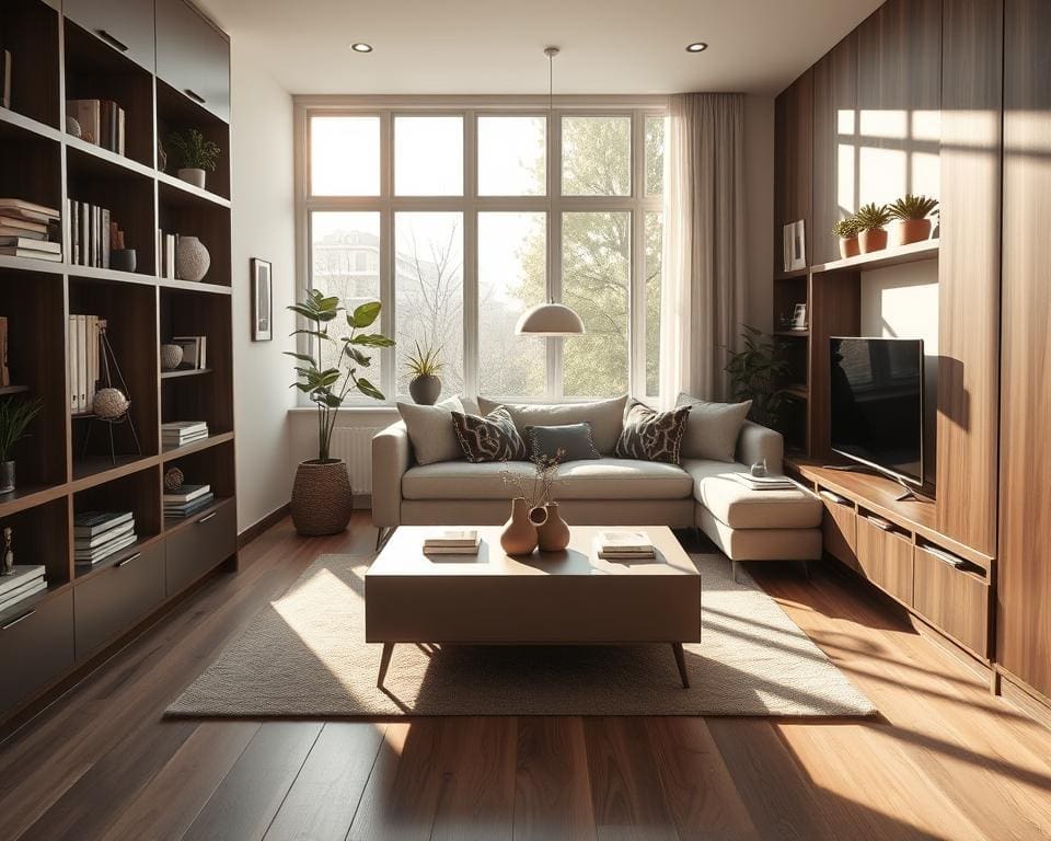 How can built-in storage maximise small spaces?