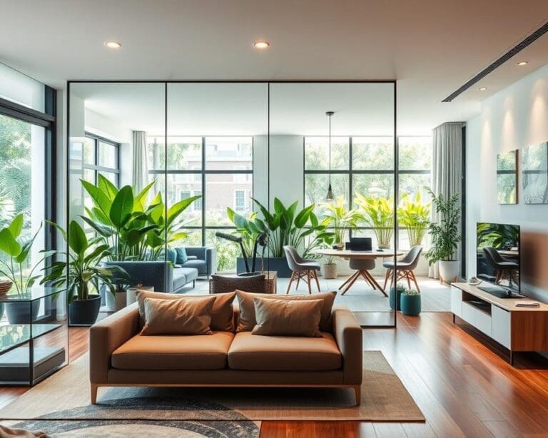 How can glass partitions modernise living spaces?