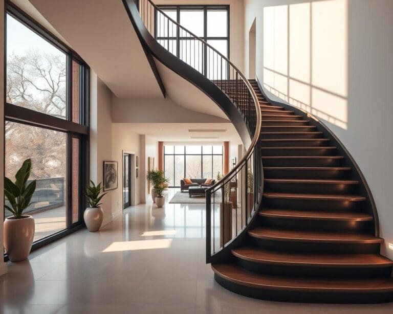 Why are statement staircases design features?