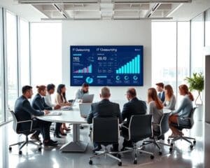 How does IT outsourcing improve efficiency?