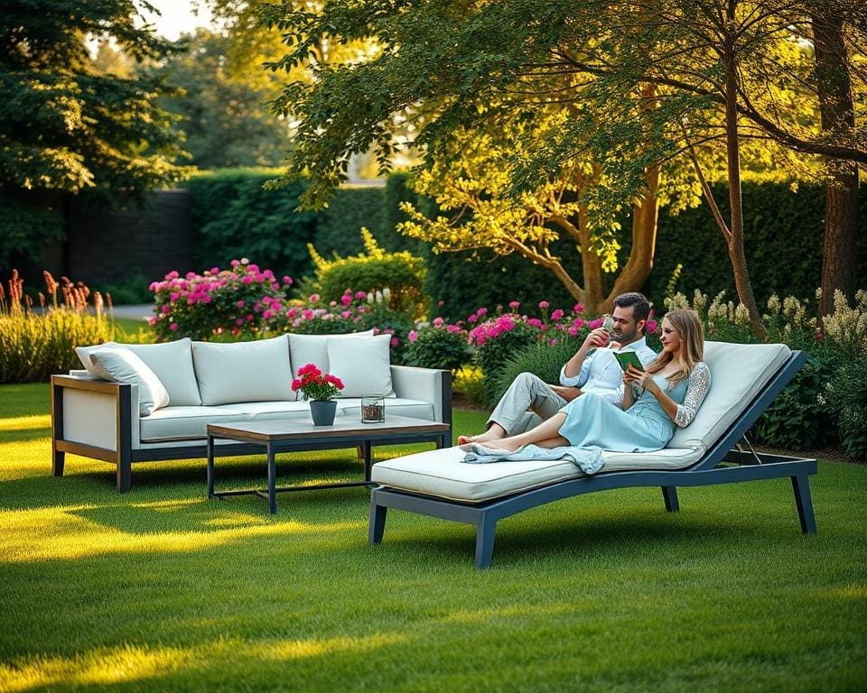 garden furniture lounge set sunbed